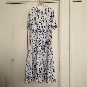 Long Blue and White dress